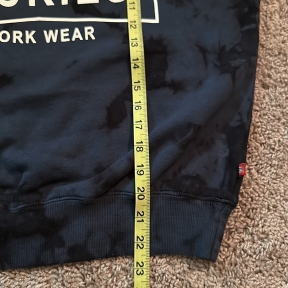 Dickies Blue & Black Tie Dye Cropped Crewneck Sweatshirt juniors size XS NWT - Picture 15 of 16